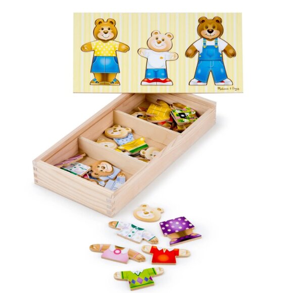 Melissa & Doug Bear Family Dress up Puzzle - Picture 1 of 4